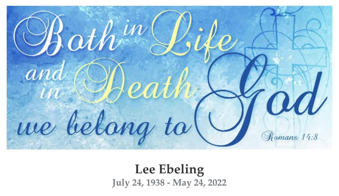 Doris Lee Ebeling Memorial Service