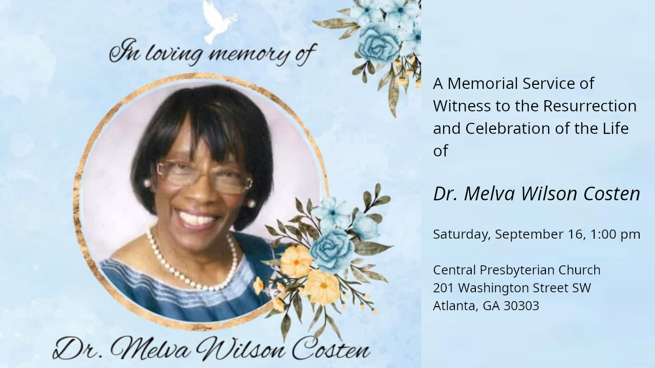 Dr. Melva Wilson Costen Memorial Service – September 16, 2023
